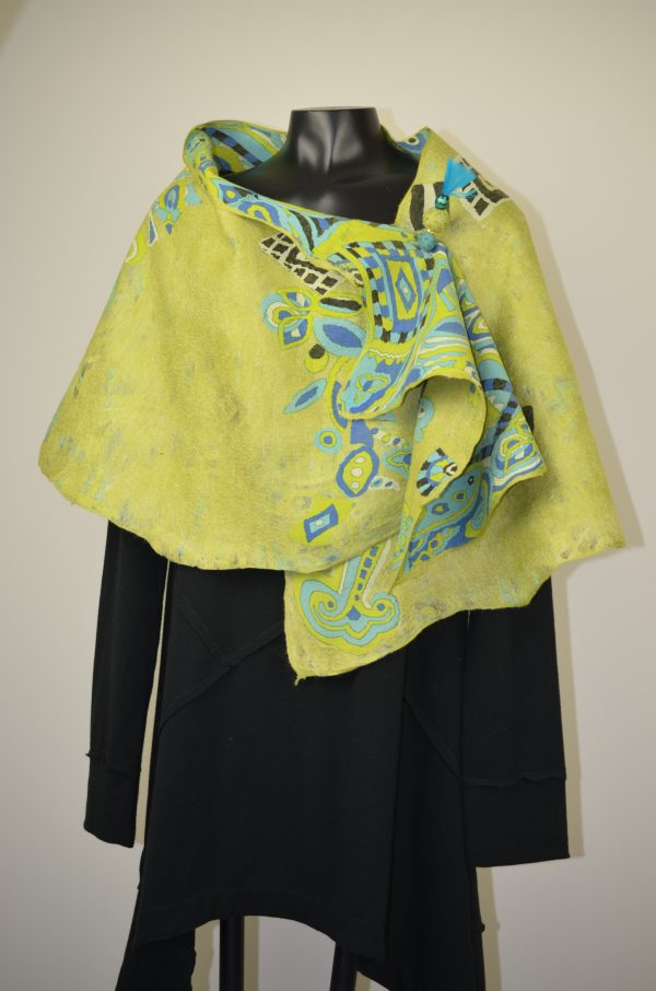 bananna/turquoise wrap