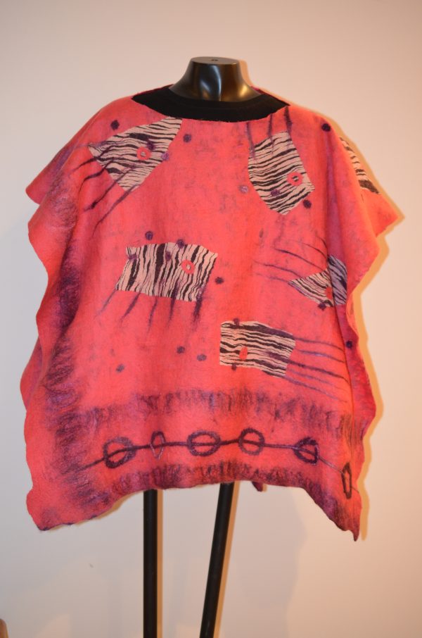 bright pink/orange tunic - Image 2
