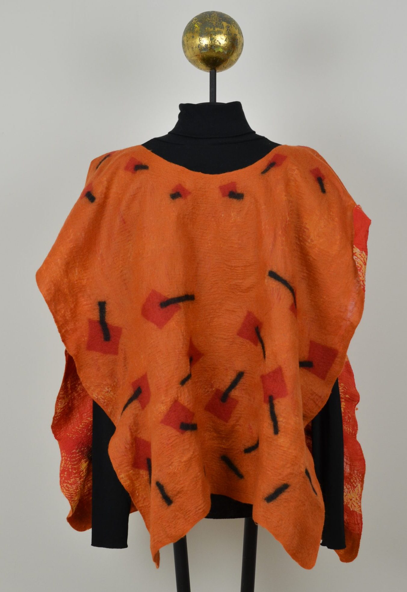 wet felted poncho