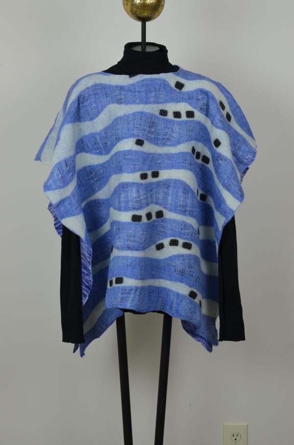 blue poncho