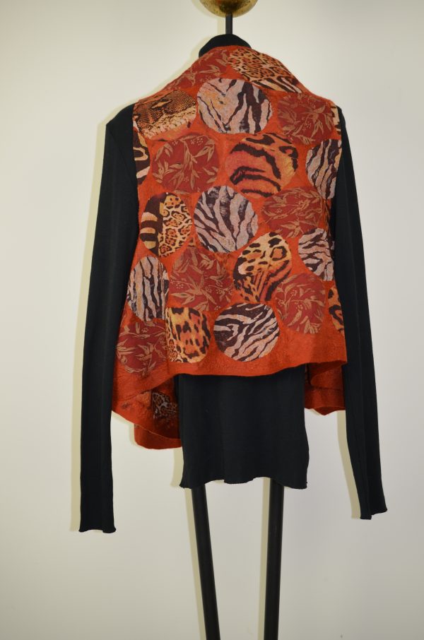 animal print orange vest - Image 2