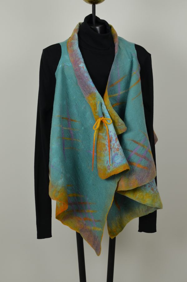 turquoise vest